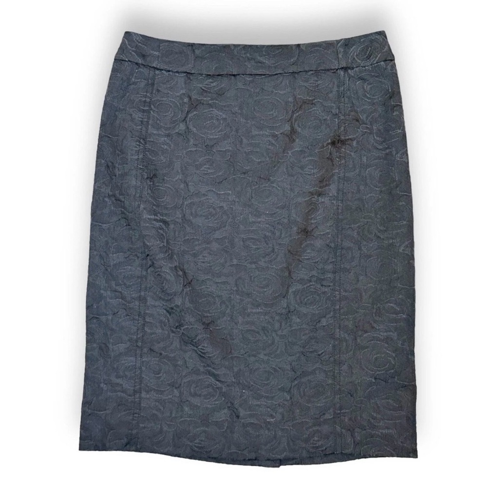 Vanessa Virginia Rose Brocade Pencil Skirt Black Size 10